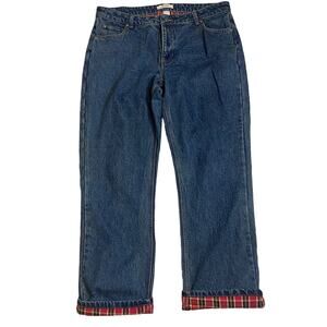 Plus Size‎ Natural Reflections Plaid Lined Jeans Size 16